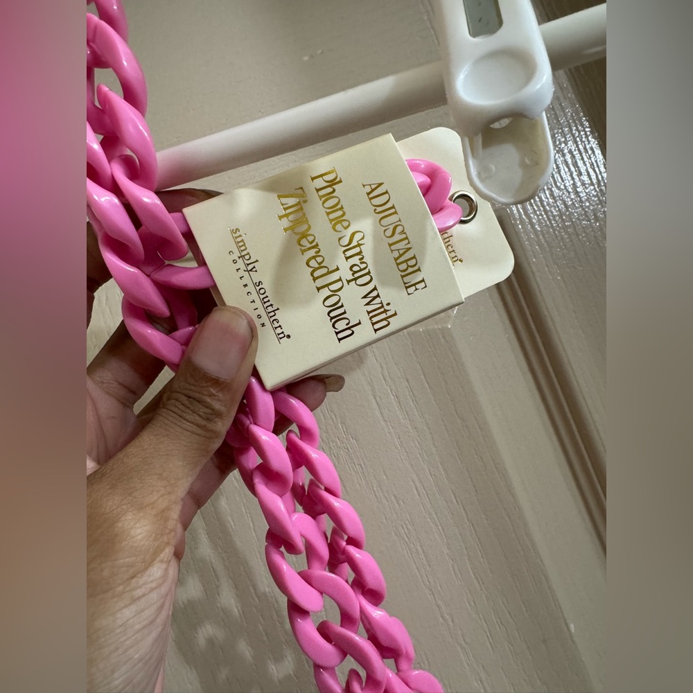 NWT Stylish Pink Phone Strap with Zippered Coin Purse - Picture 6 of 7